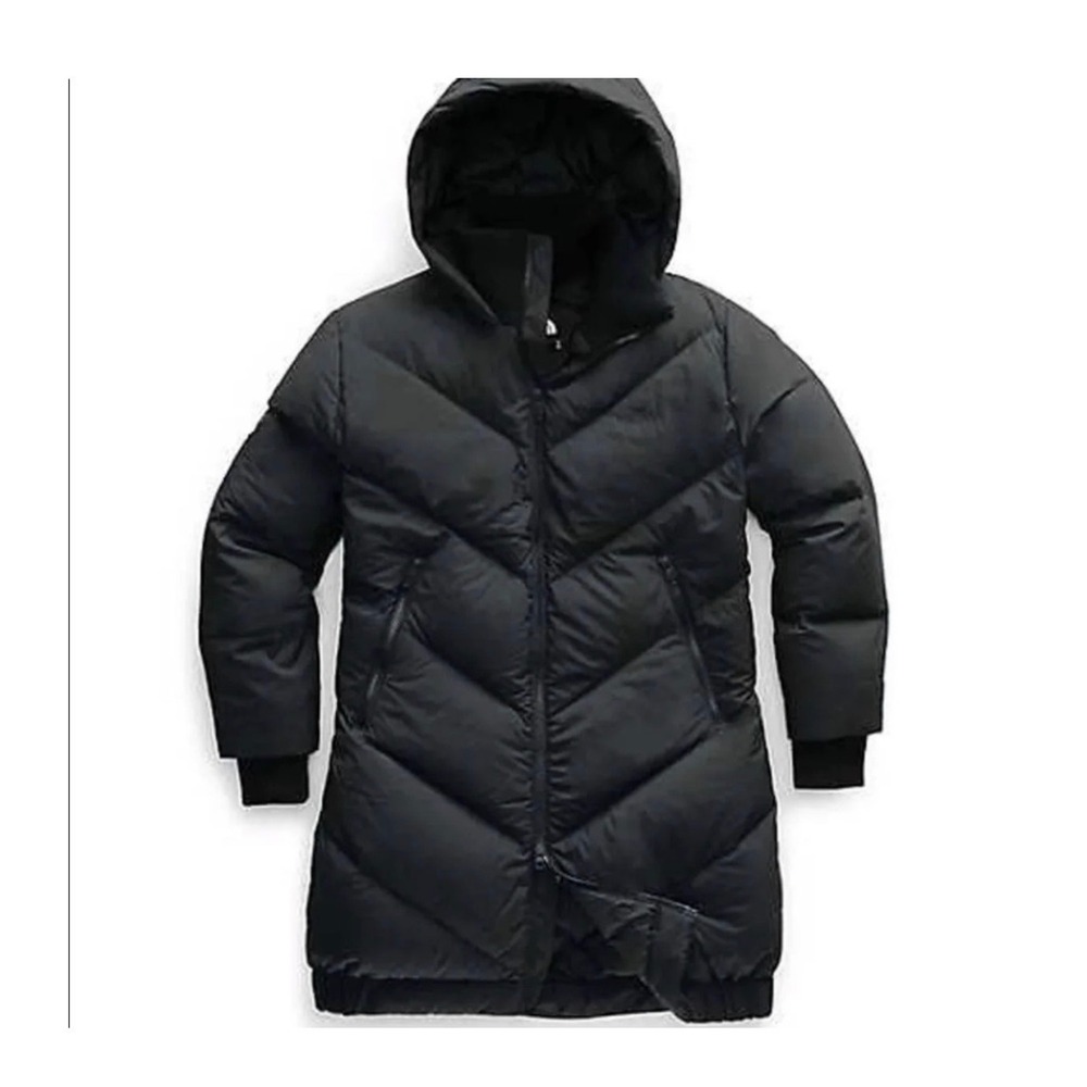 The North Face Women's Medium Albroz Parkina Down Parka Black 550-Fill Puffer